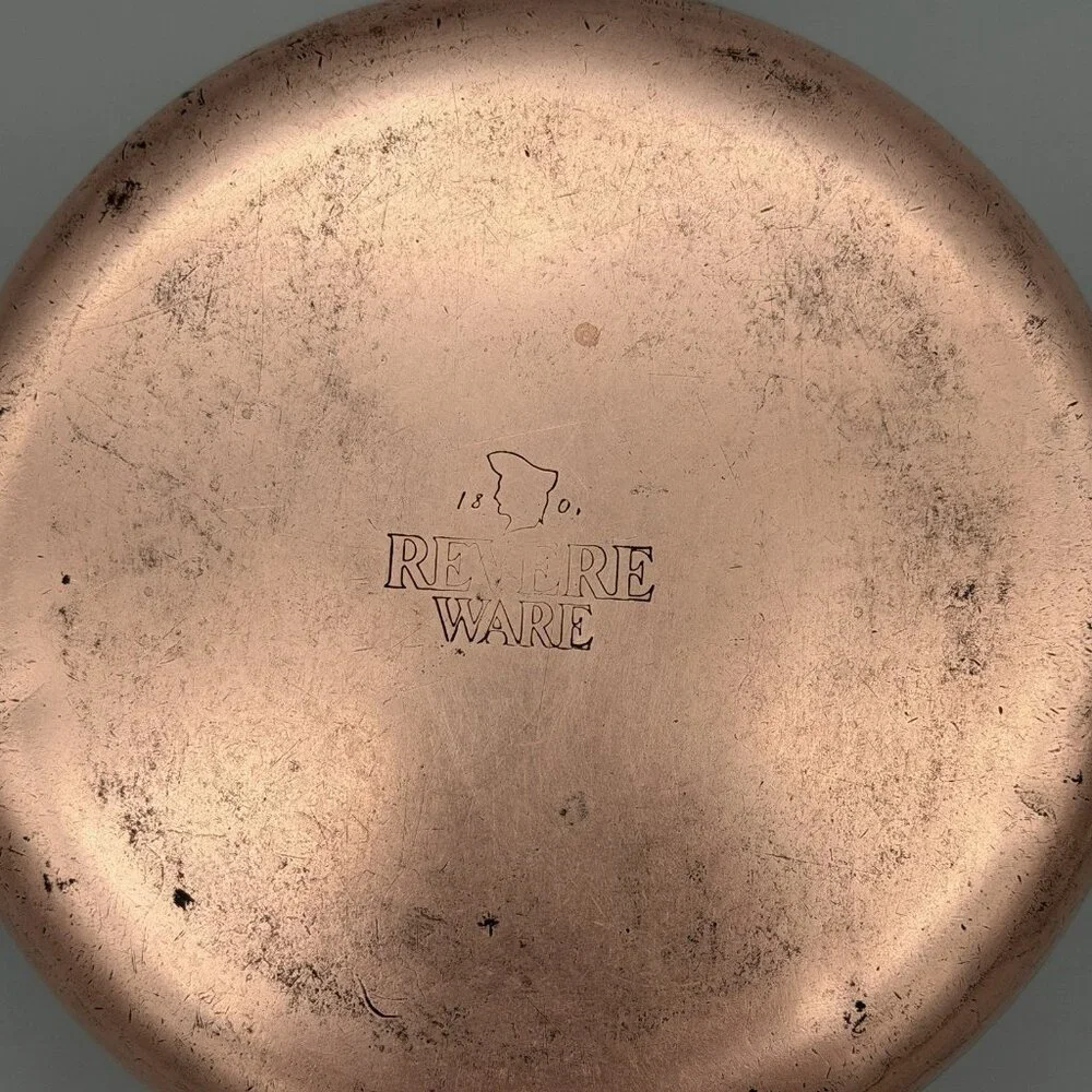 Vintage Revere Ware 1801 1 Qt. Sauce Pan Pot with Copper Bottom & Lid